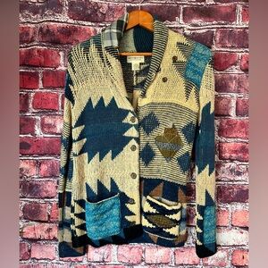 Denim & Supply Ralph Lauren Patchwork Geometric Cardigan